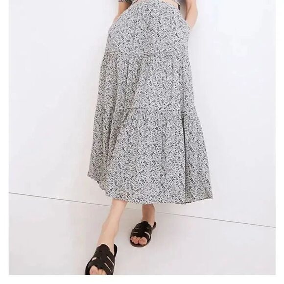 Madewell Women's Button-Front Tiered Maxi Florentine Floral Bohemian XS #1863 - Picture 2 of 16